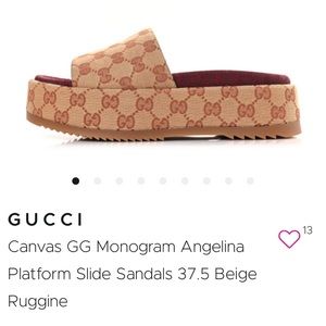 Gucci Canvas GG Angelina Monogram Platforms with dustbags included! ❤️